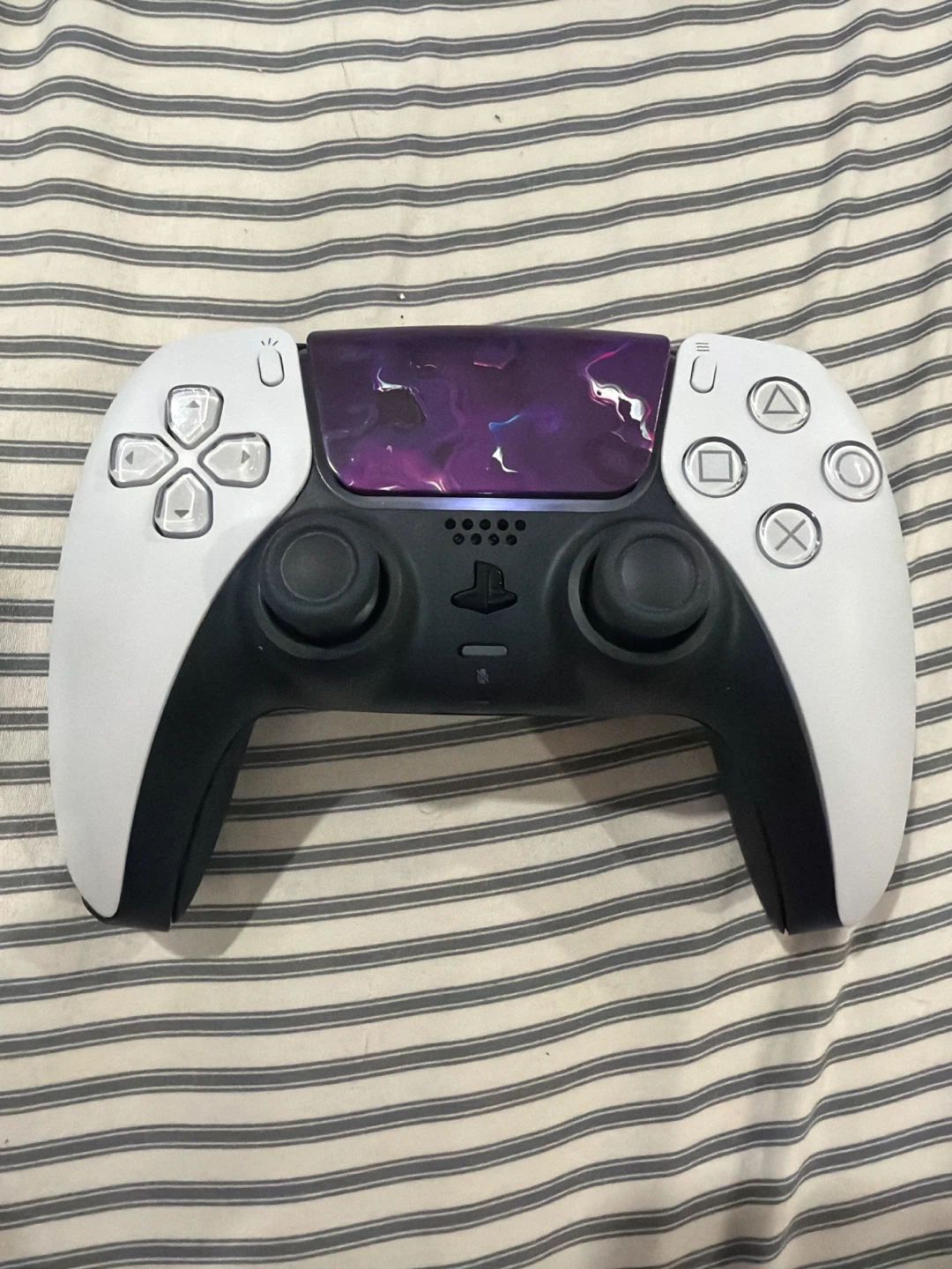 Sony DualSense Wireless Controller with Custom Purple Accents
