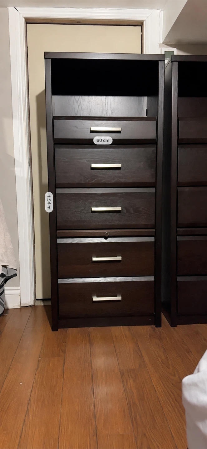 Dark Brown Dresser and Shelf Unit - photo 2