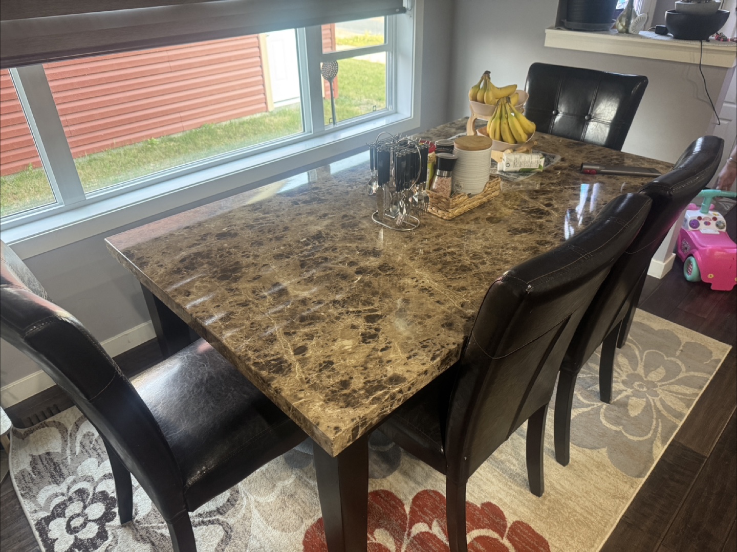Dining Table Set with 4 Chairs and Bench - photo 3