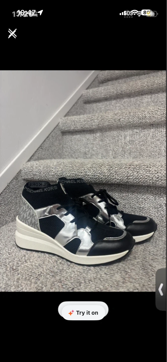 Michael Kors Black & Silver Sneakers
