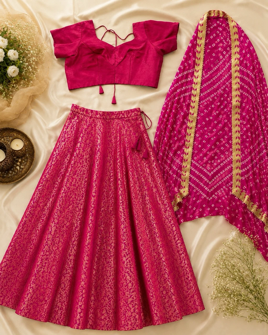 Lehenga Skirt and Blouse with Dupatta/Shrug - photo 4