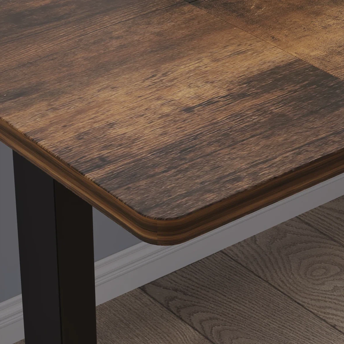 Adjustable Standing Desk with Wood Grain Finish - photo 5