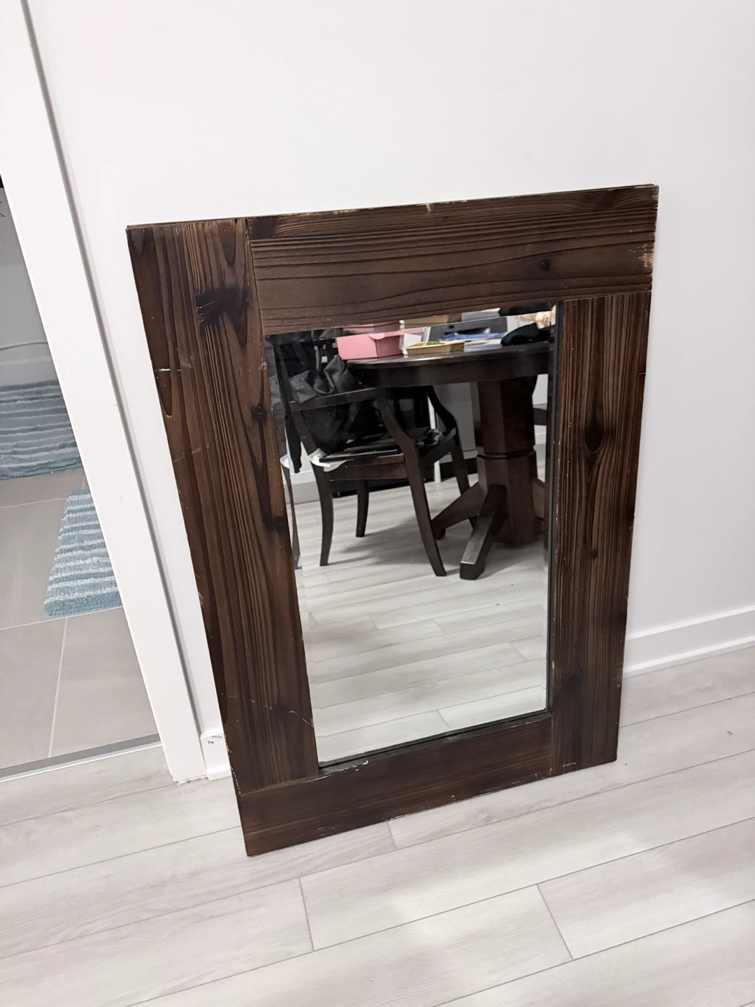 Wooden Framed Mirror - photo 2