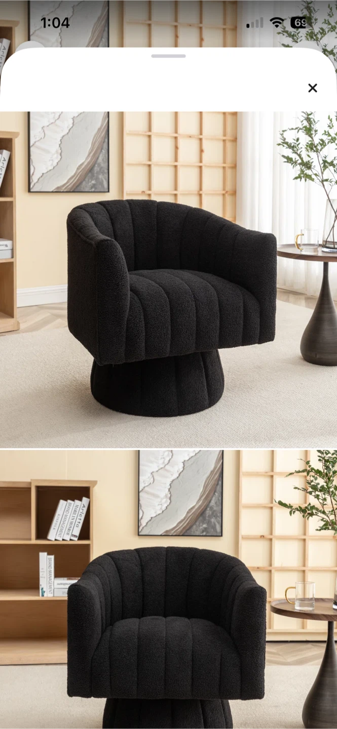 Tuyen Upholstered Armchair - Black Polyester - photo 2