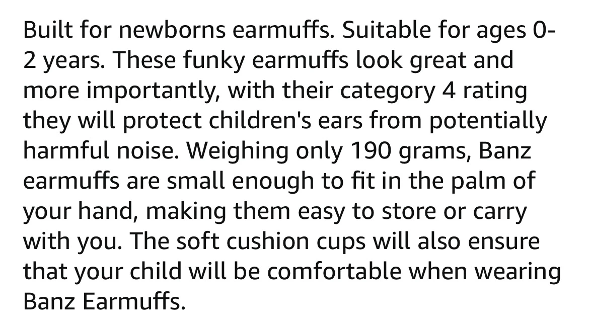 Banz Baby Noise-Reducing Earmuffs (0–2 Years) – Like New - photo 4