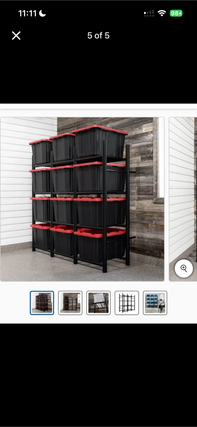 Bin Warehouse Heavy-Duty Tote Rack-assembled - photo 2