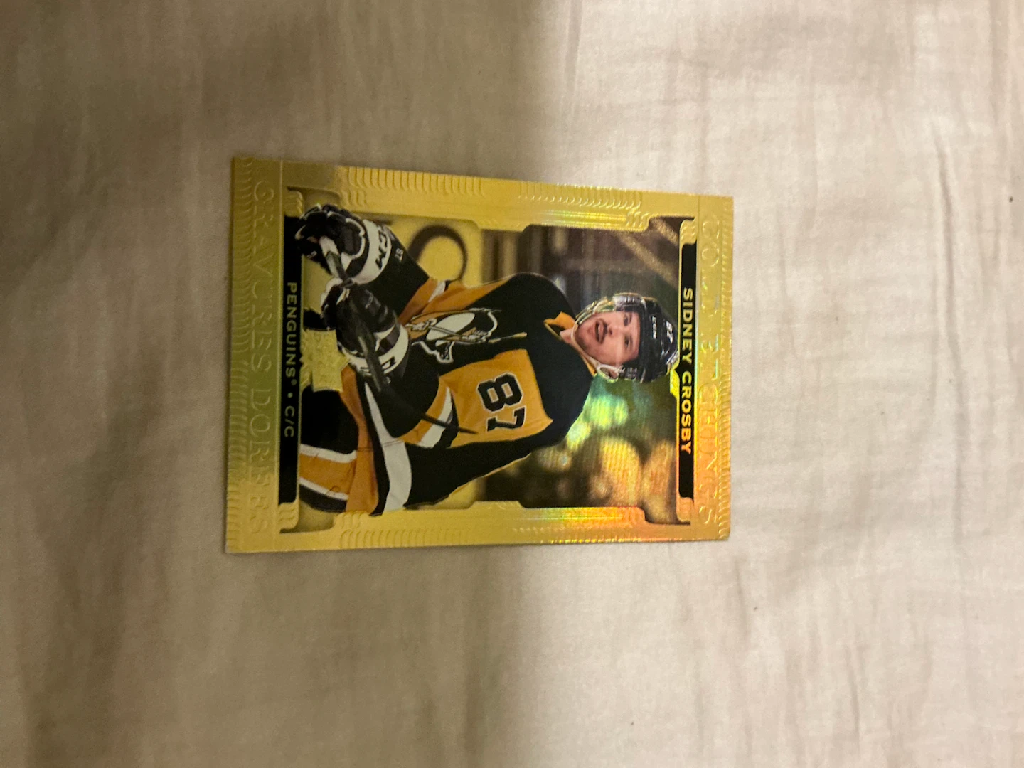 2022-2023 Tim Hortons Gold Etchings Sidney Crosby Hockey Card