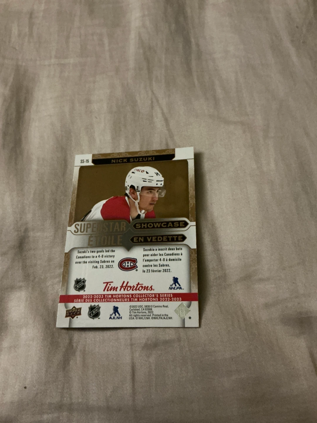 Nick Suzuki 2022-2023 Tim Hortons Hockey Card - photo 2