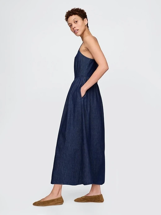 Gap drop waist Denim Midi Dress XXS 100% cotton - photo 2