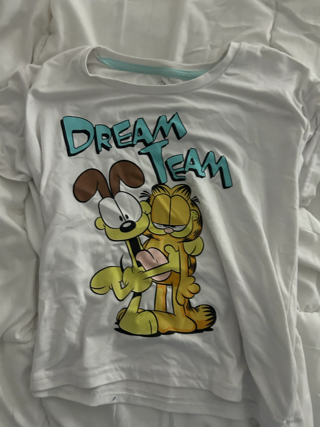White Garfield and Odie T-Shirt