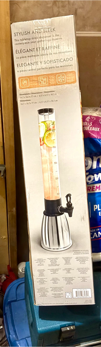 TOWER Drink Dispenser with Removable Ice Core