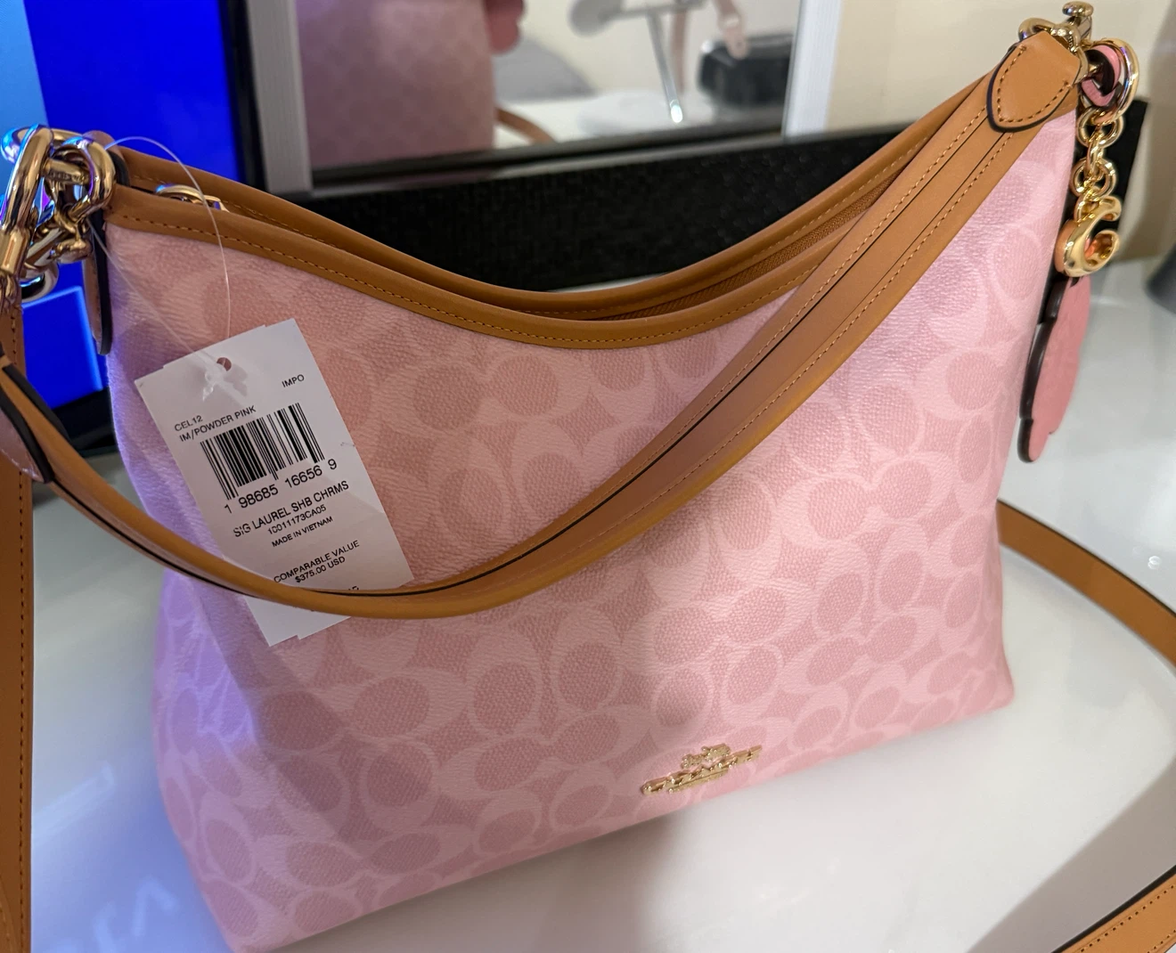 Coach Laurel Shoulder Bag in Powder pink