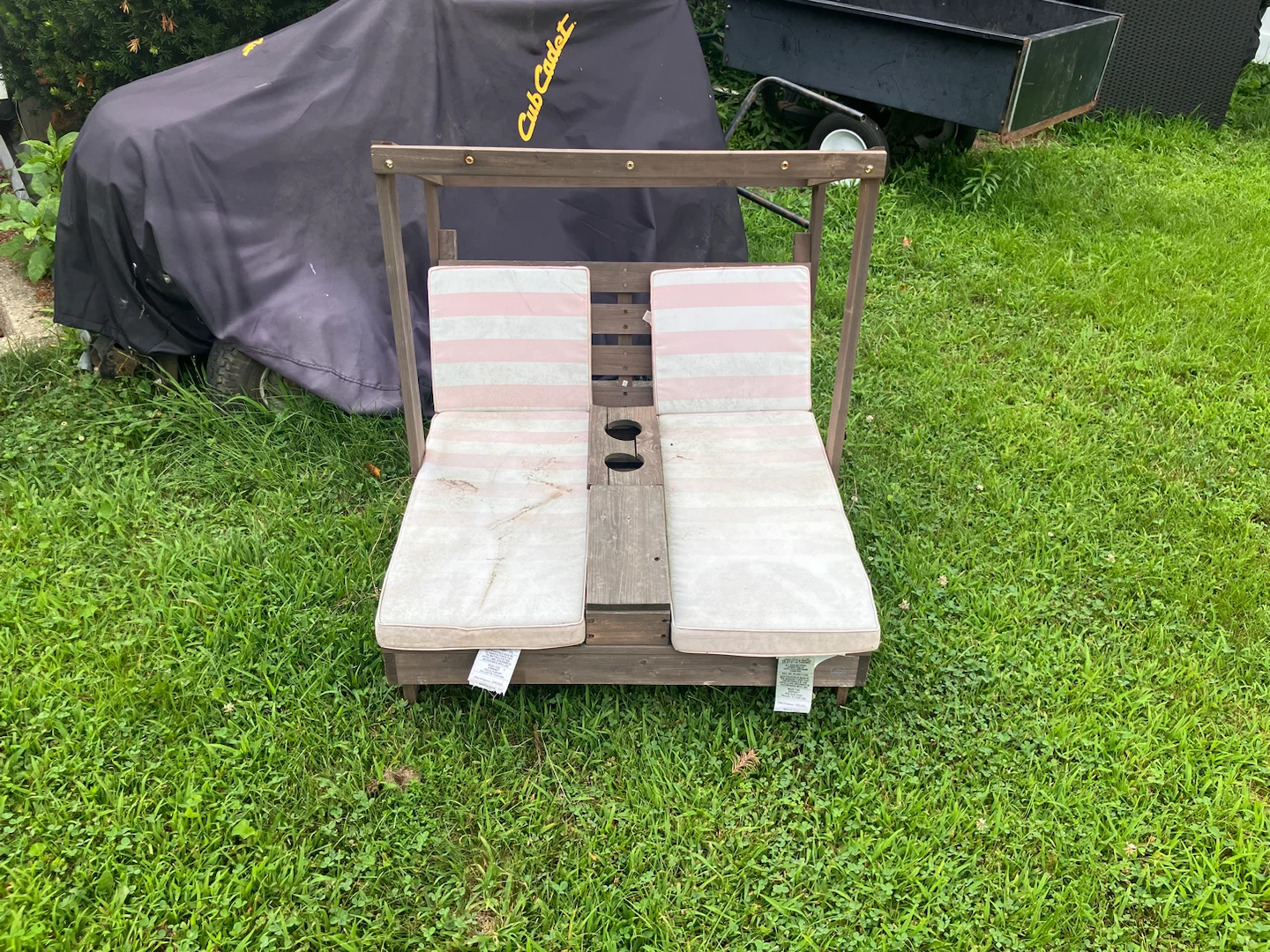 Toddlers Double Chaise Lounge with Cup Holders