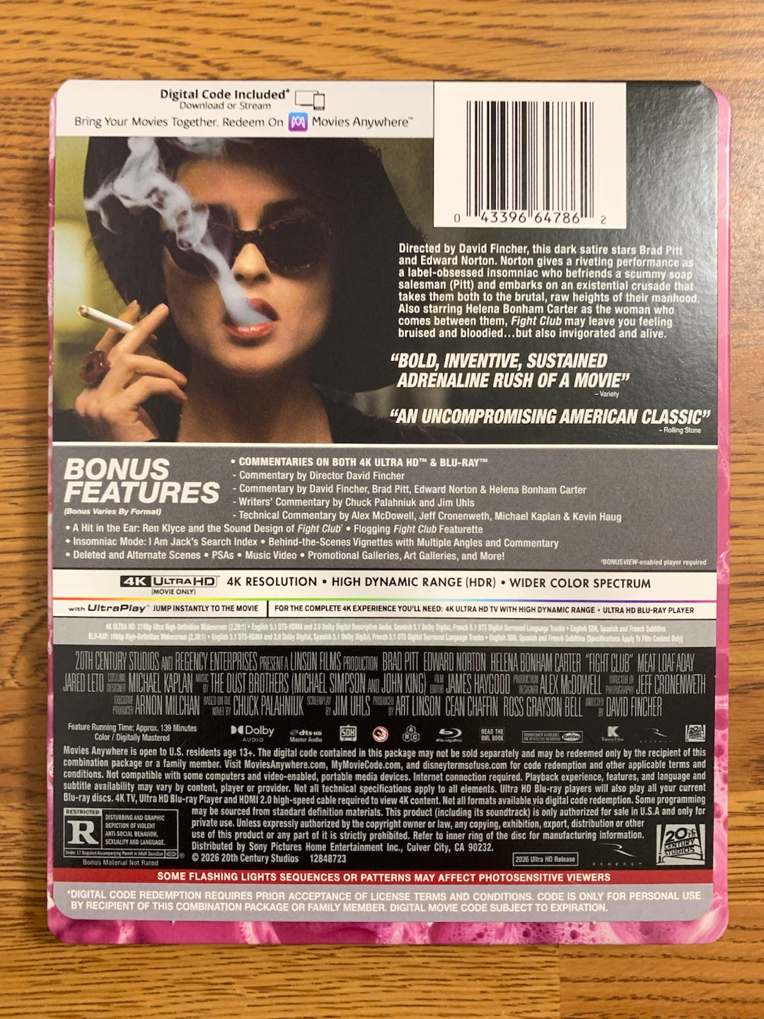 Fight Club (LE Steelbook) 4K UHD Blu-ray Combo Pack - photo 2