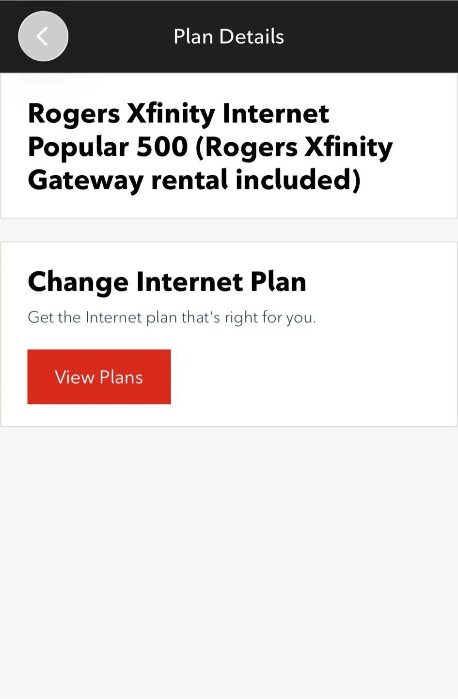 Wifi / Rogers Xfinity Internet Popular 500 Plan