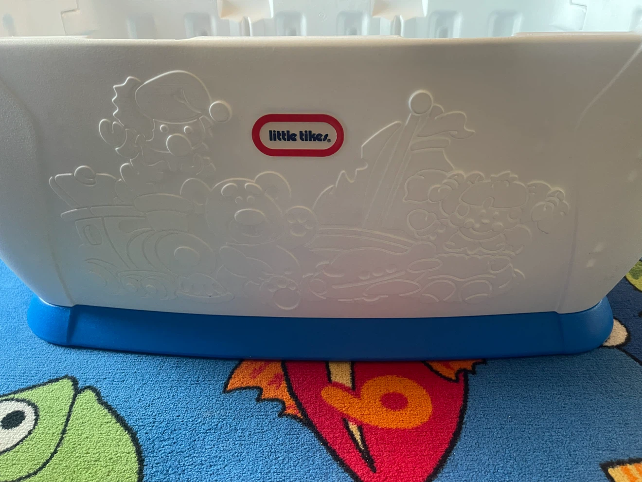 Vintage Little Tikes Blue & White XL Toy Box / Storage Chest - photo 5