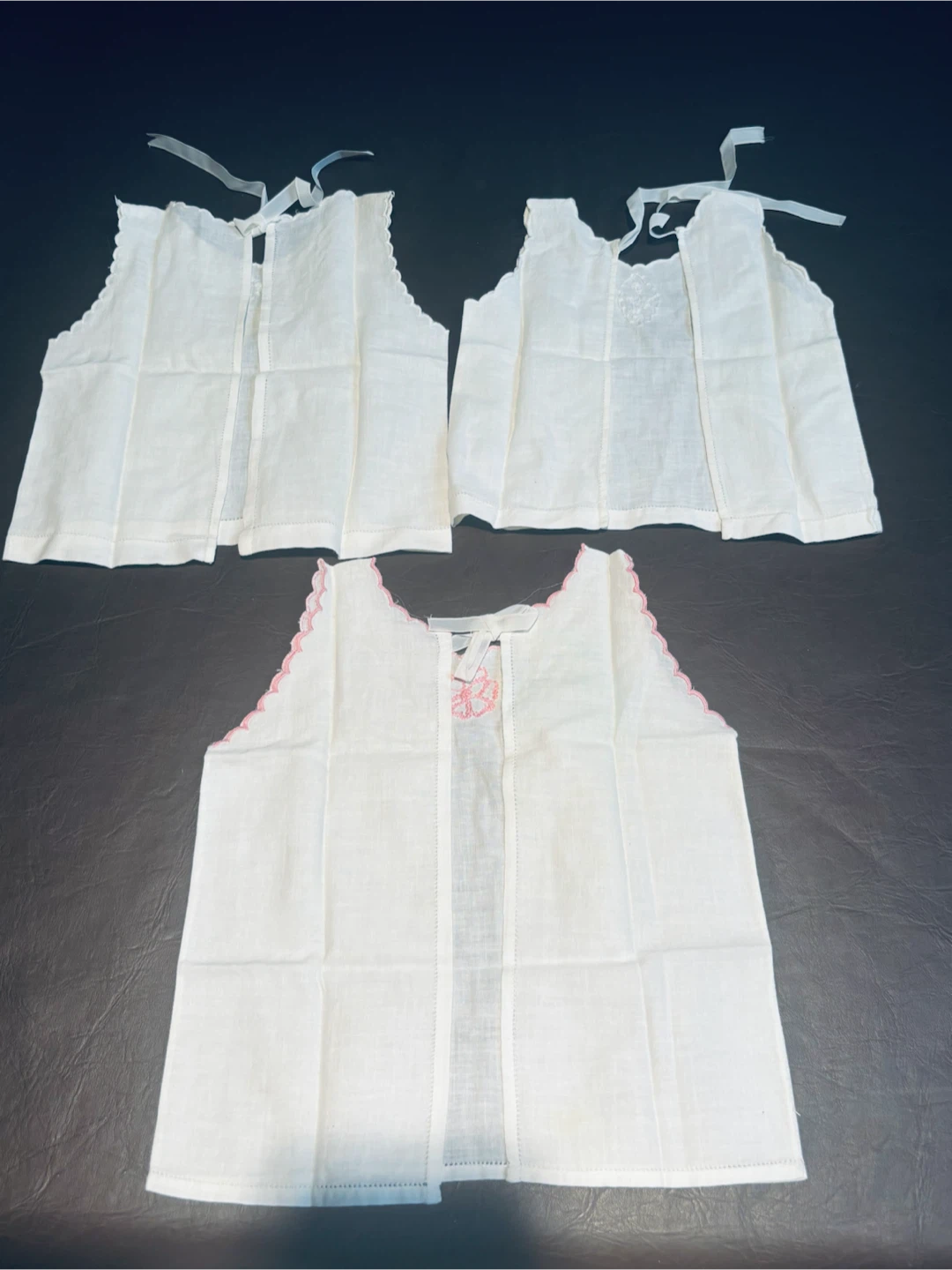 3 Hand Embroidered Baby Tank Tops - photo 5