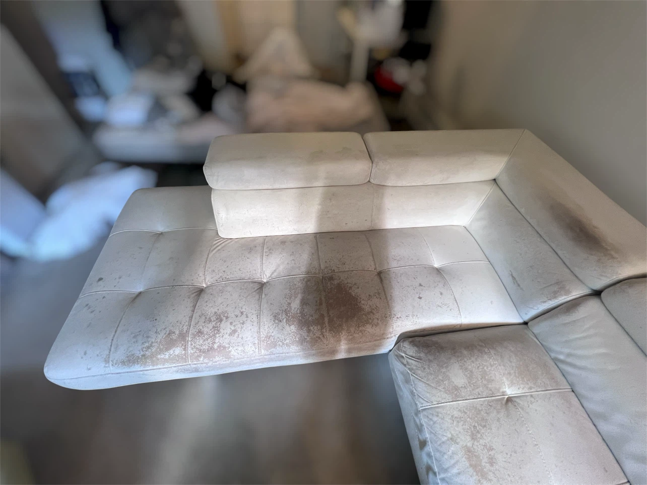 White Sectional Sofa - photo 2