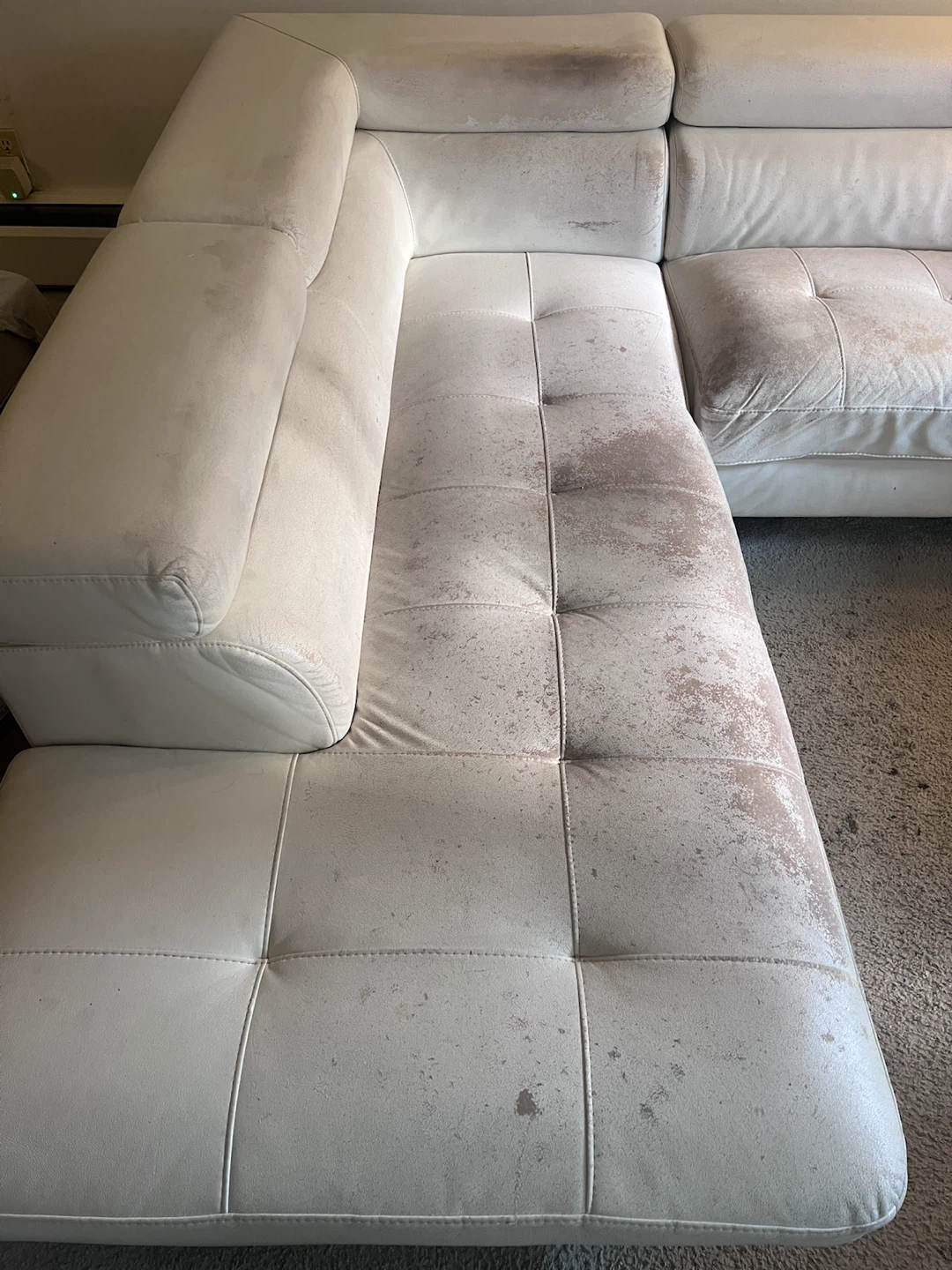 White Sectional Sofa - photo 3