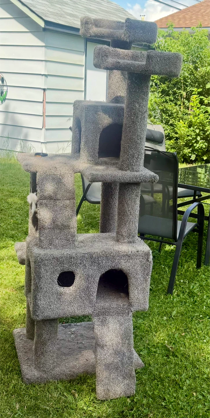 Multi-level Cat Tree Condo with Scratching Posts - photo 2