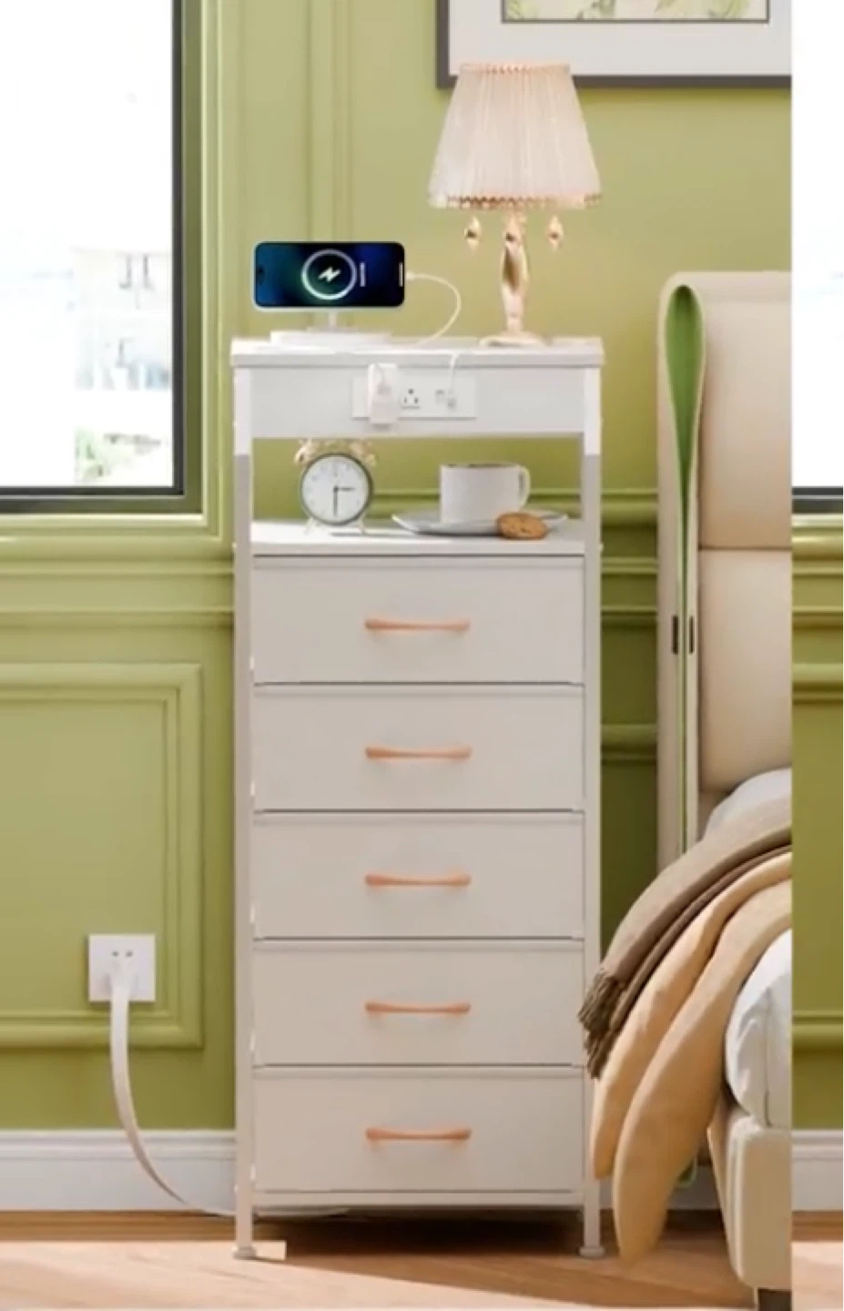 5 Drawers Dresser Charging Station for Sale