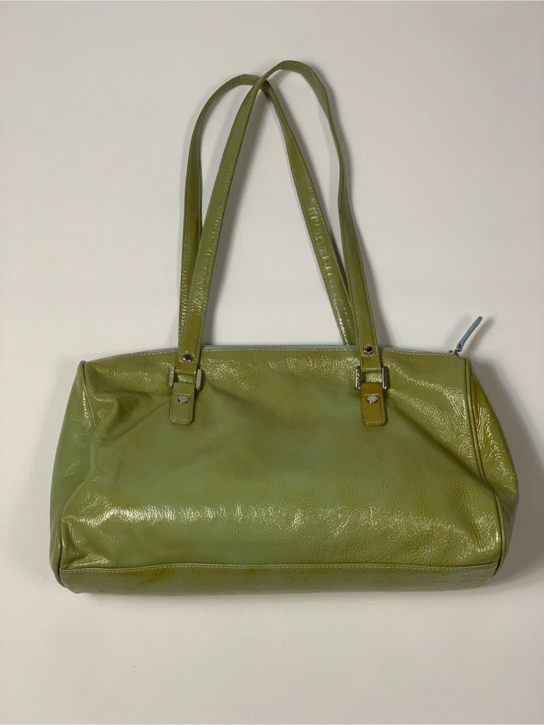 Glossy Vintage style Leather Shoulder Capacci Bag - photo 2
