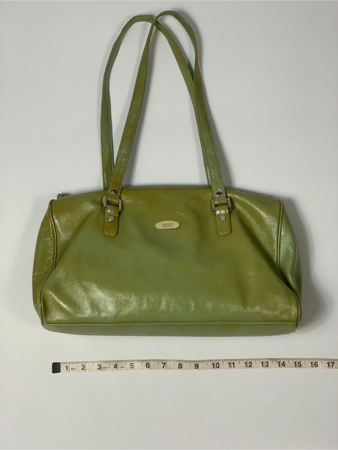 Glossy Vintage style Leather Shoulder Capacci Bag - photo 4