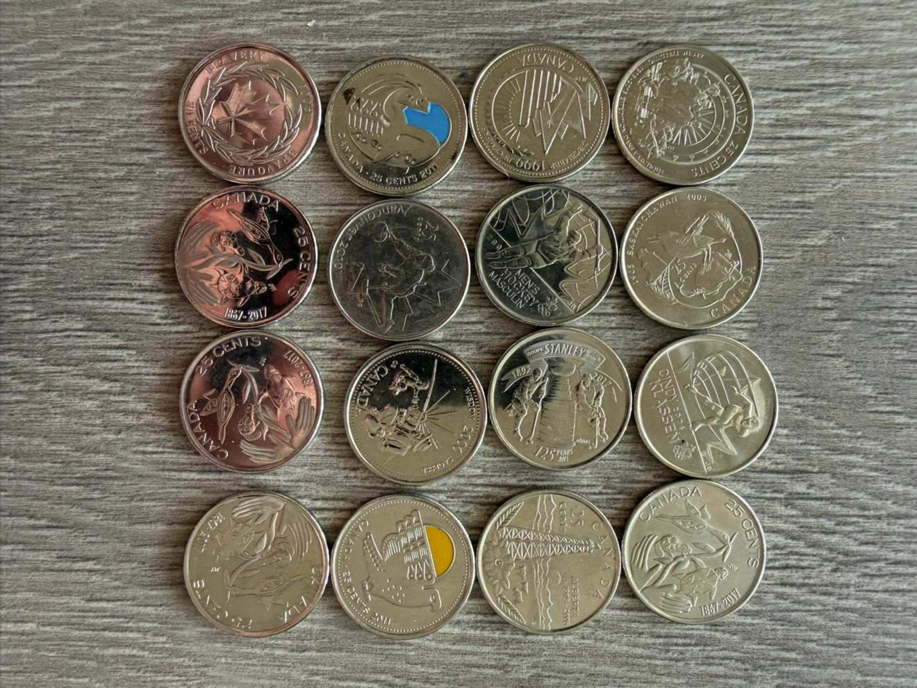Collection of Canadian 25 Cent Coins