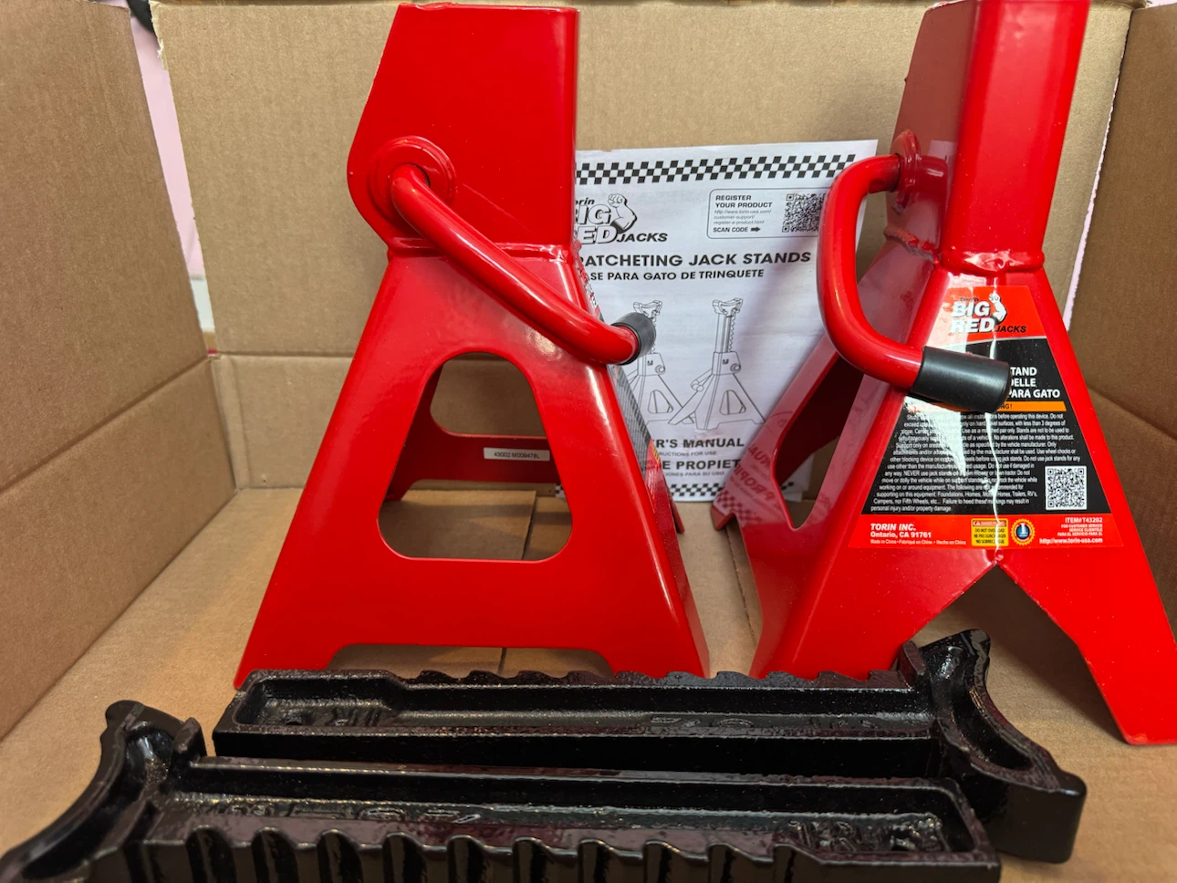 BIG RED 3 Ton (6,000 lb) T43202 Torin Steel Jack Stands - photo 3