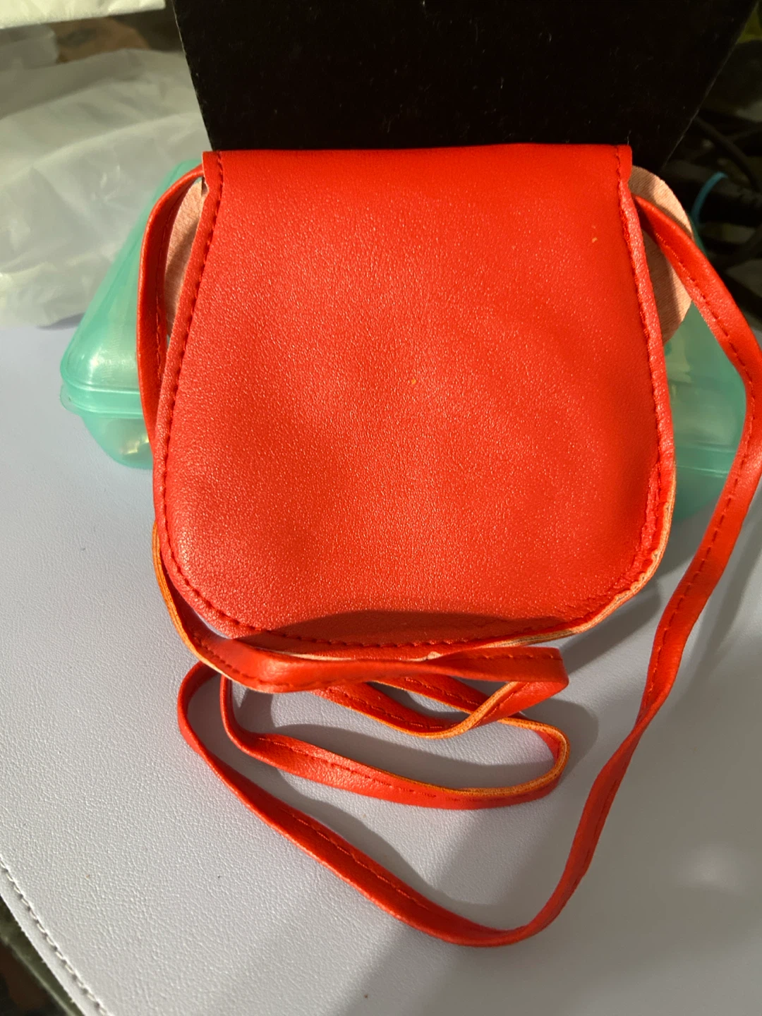 Red Kids Purse with Black Bow - photo 3