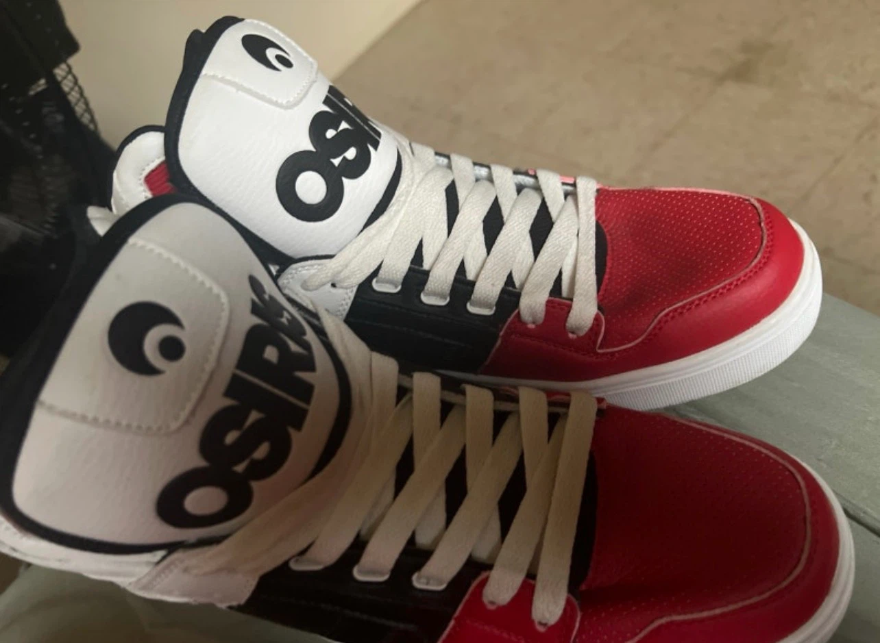 Osiris High Top Sneakers Red/White/Black
