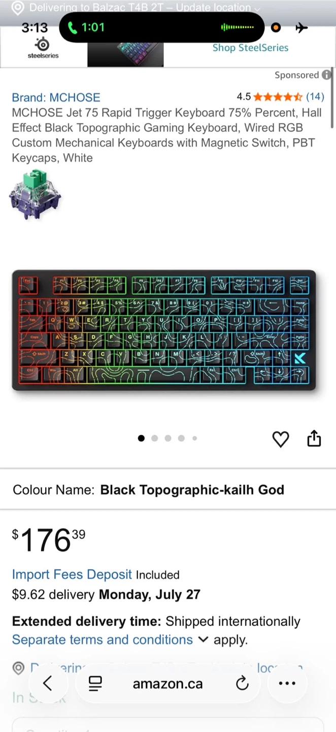 MChose Jet 75 Gaming Keyboard