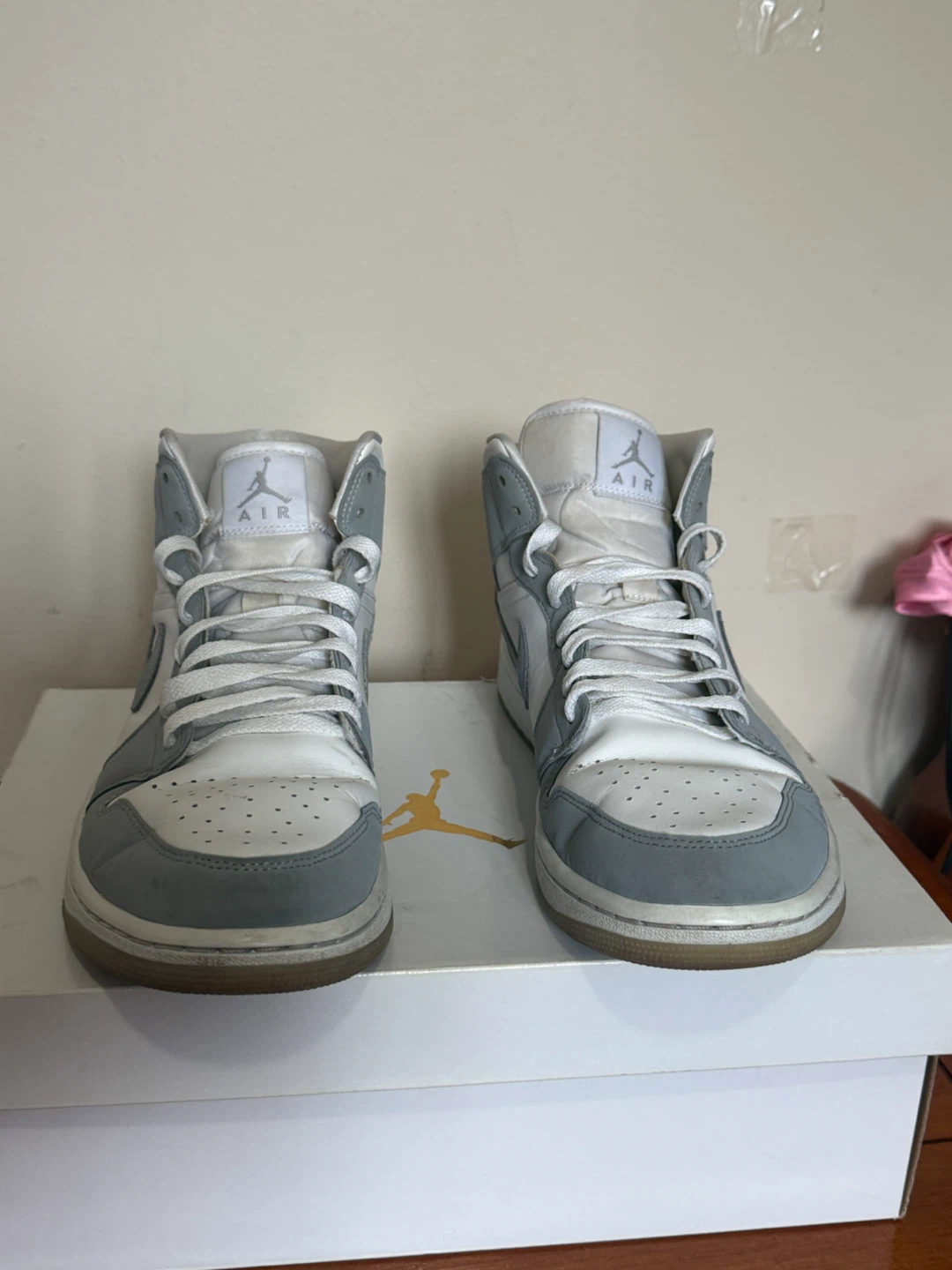Air Jordan 1 Mid White/Aluminum Wolf Grey – US Size 12 - photo 2