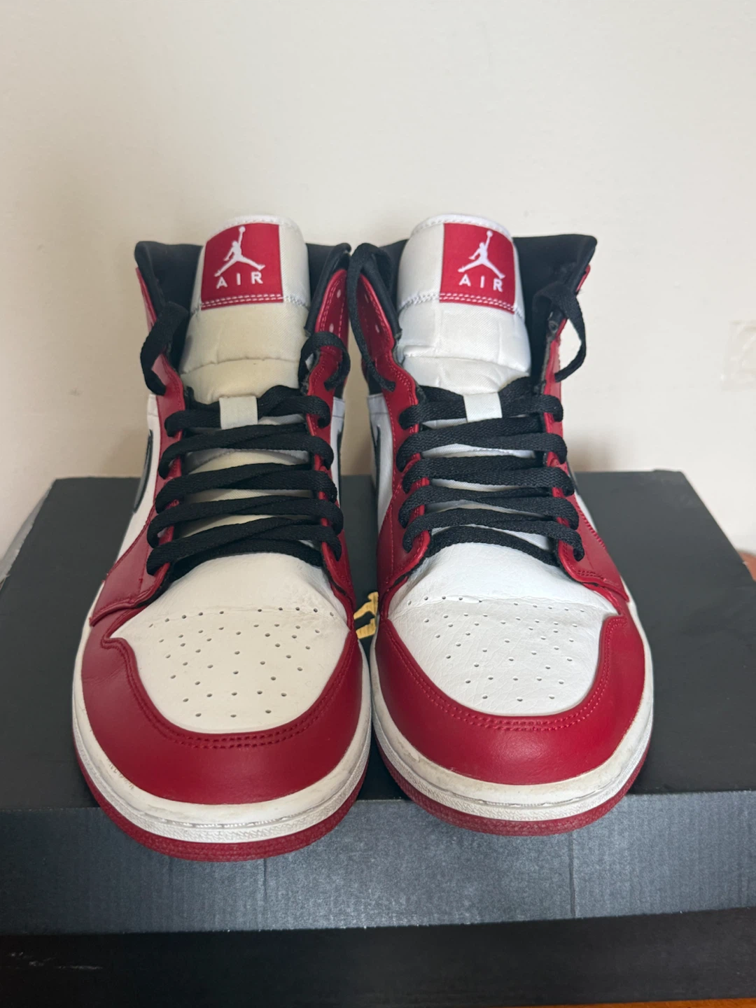 Air Jordan 1 Mid White/Gym Red-Black – US Size 11 - photo 3