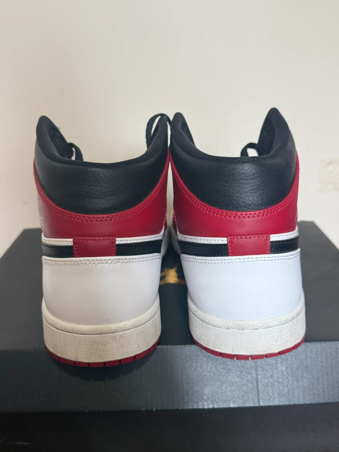 Air Jordan 1 Mid White/Gym Red-Black – US Size 11 - photo 4