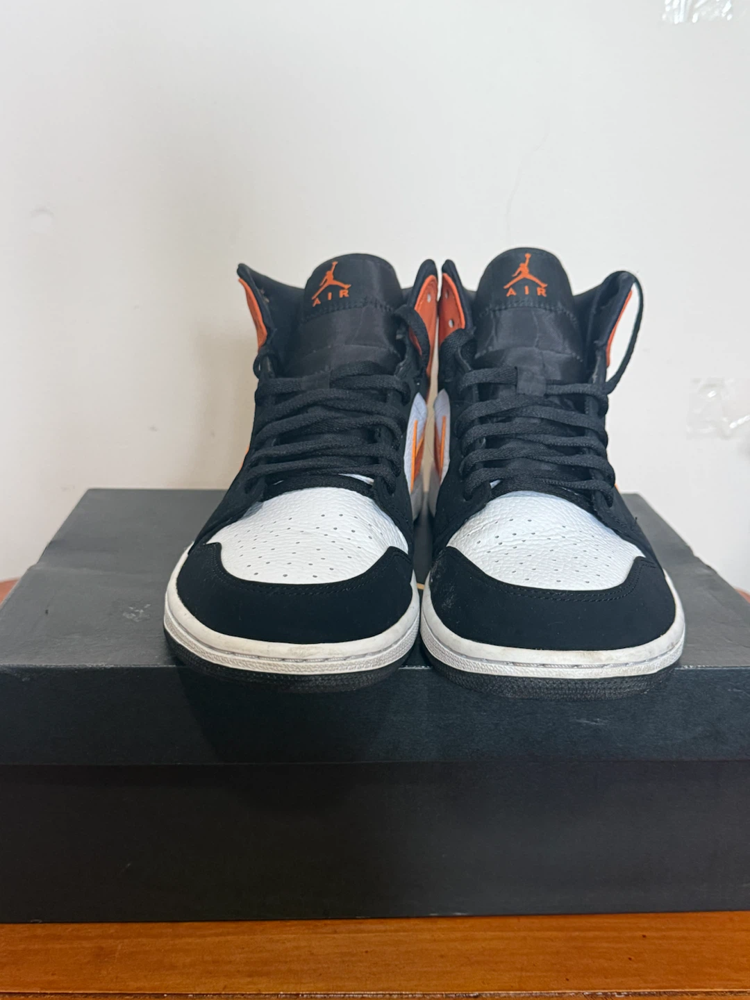 Air Jordan 1 Mid Black/Starfish/White – US Size 11 - photo 2