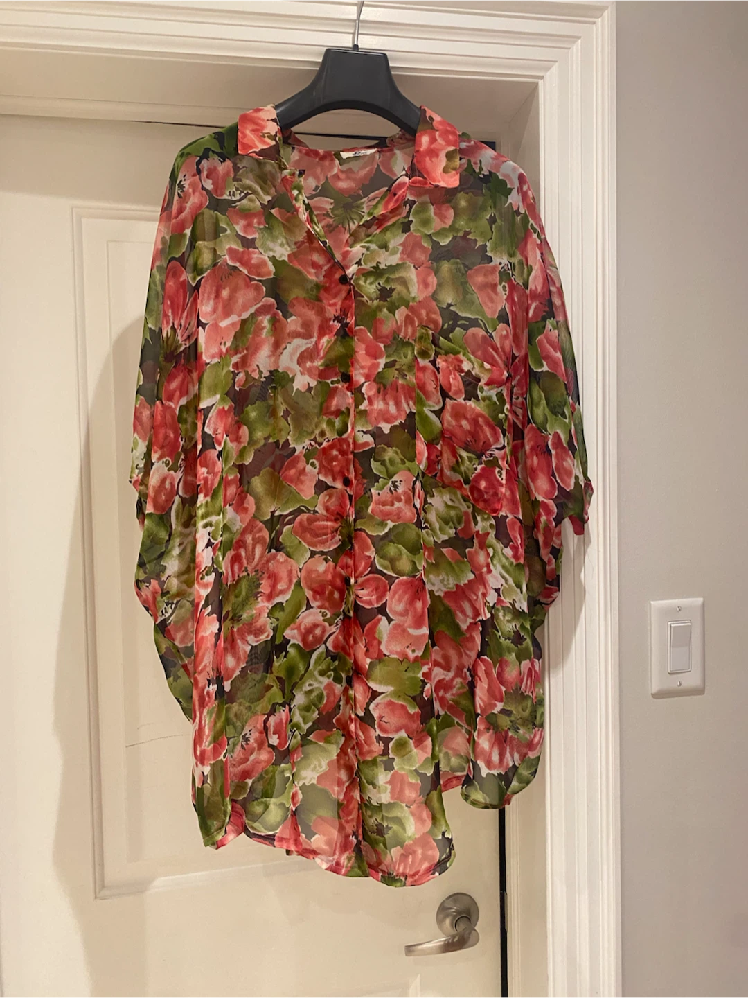 Sheer Floral Blouse (One Size)