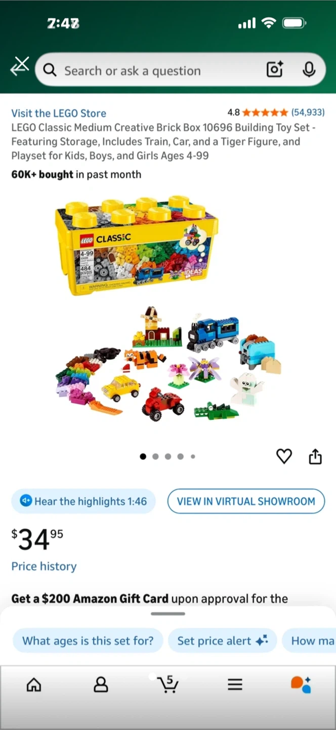 Each $20 LEGO Classic Medium Creative Brick Box 484 pcs - photo 2