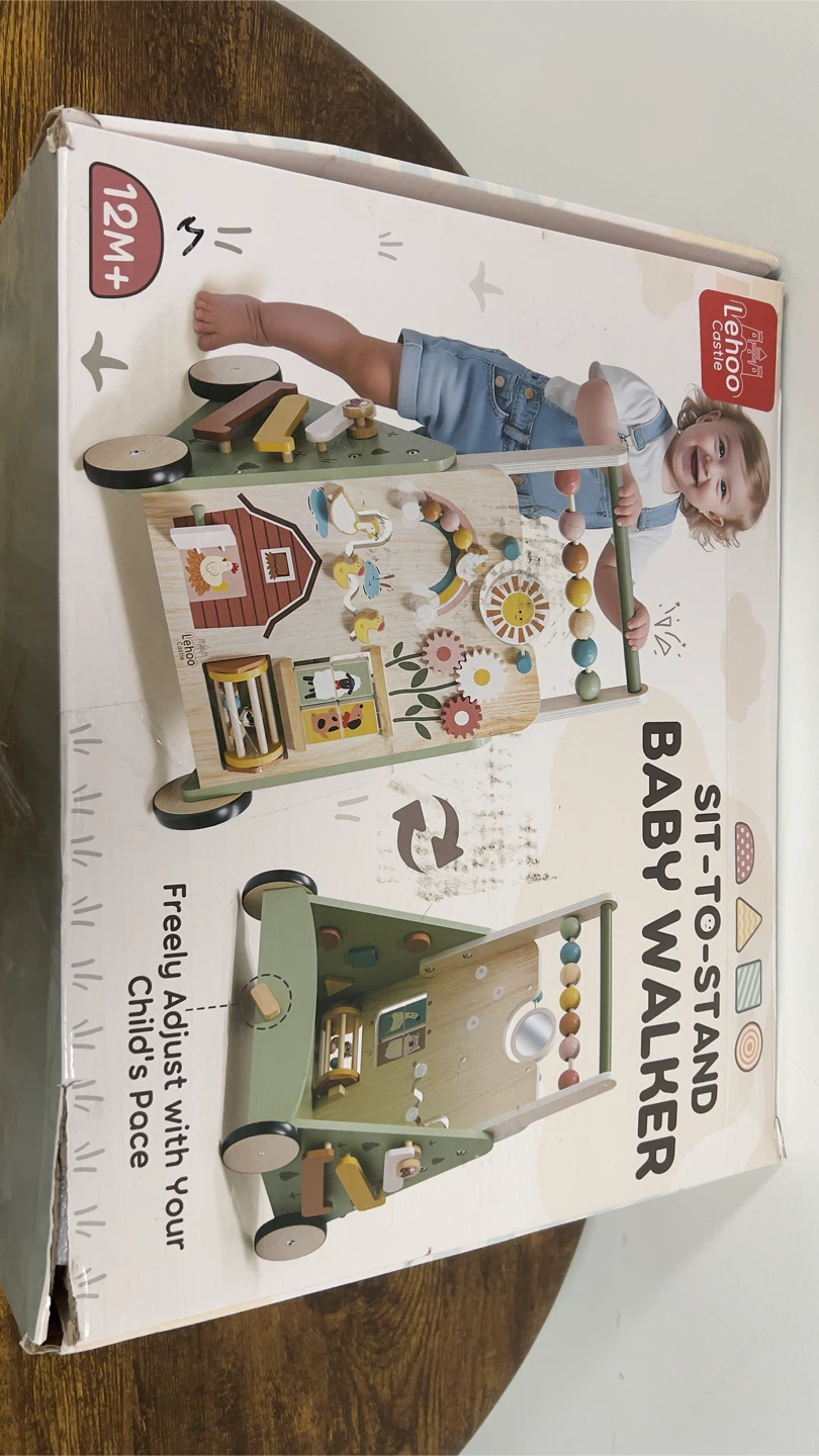 Lehoo Castle Unicorn Wooden Sit-to-Stand Baby Walker - photo 5