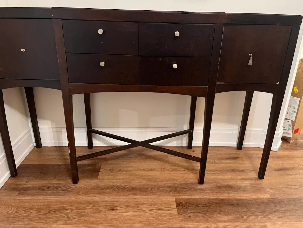 Dark Wood Sideboard Buffet Table