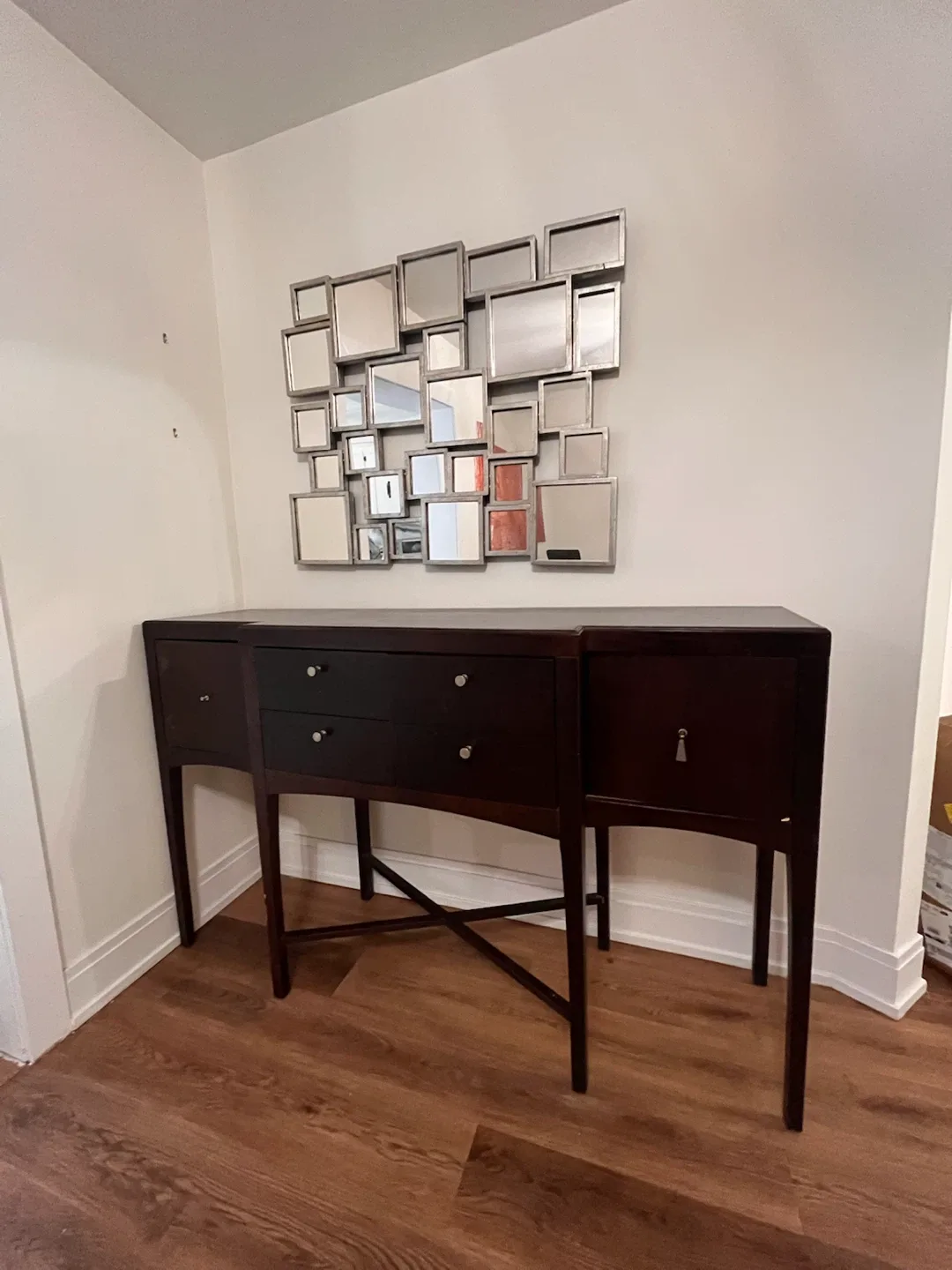 Dark Wood Sideboard Buffet Table - photo 4