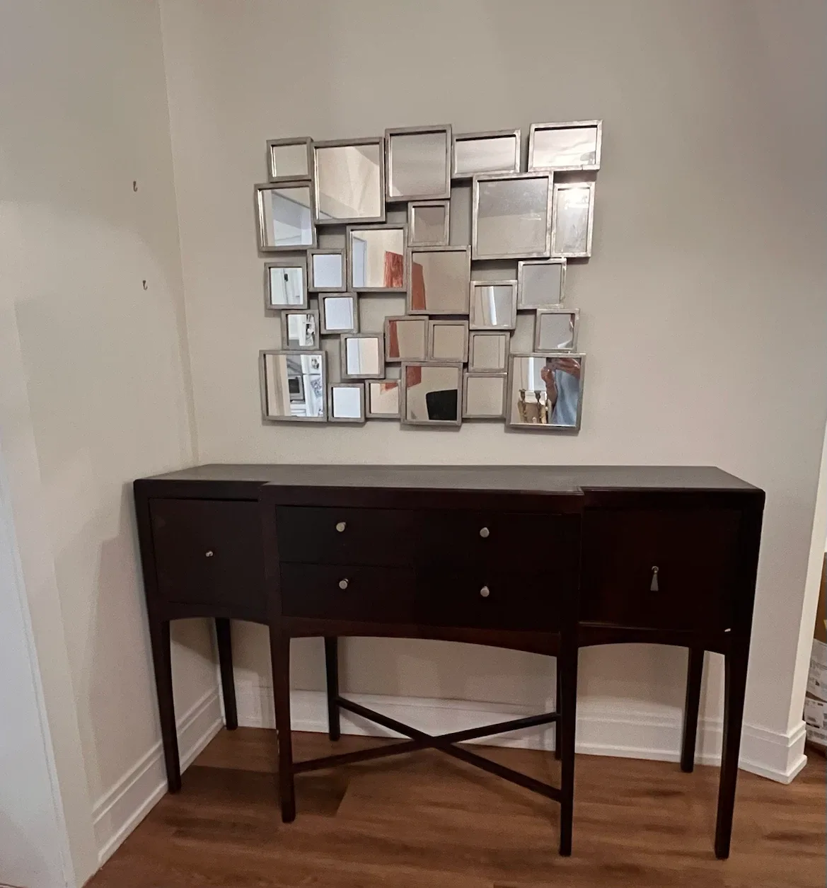 Dark Wood Sideboard Buffet Table - photo 5