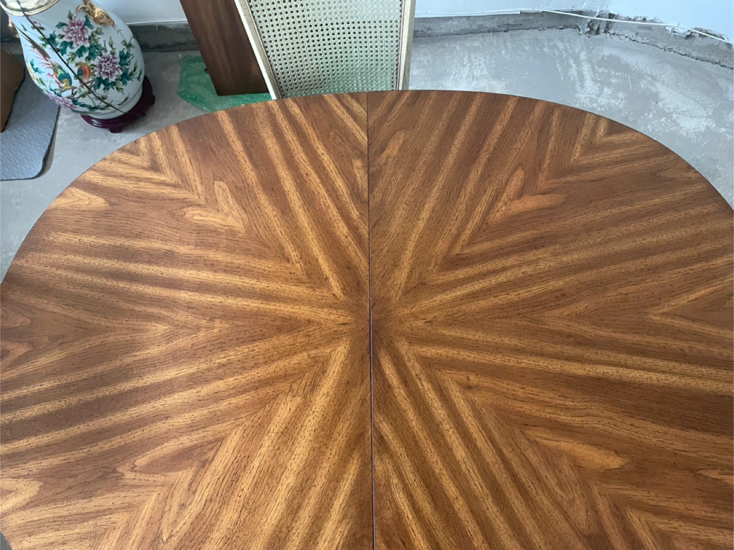 Oval Dining Table with 4 Cane Back Chairs - photo 3