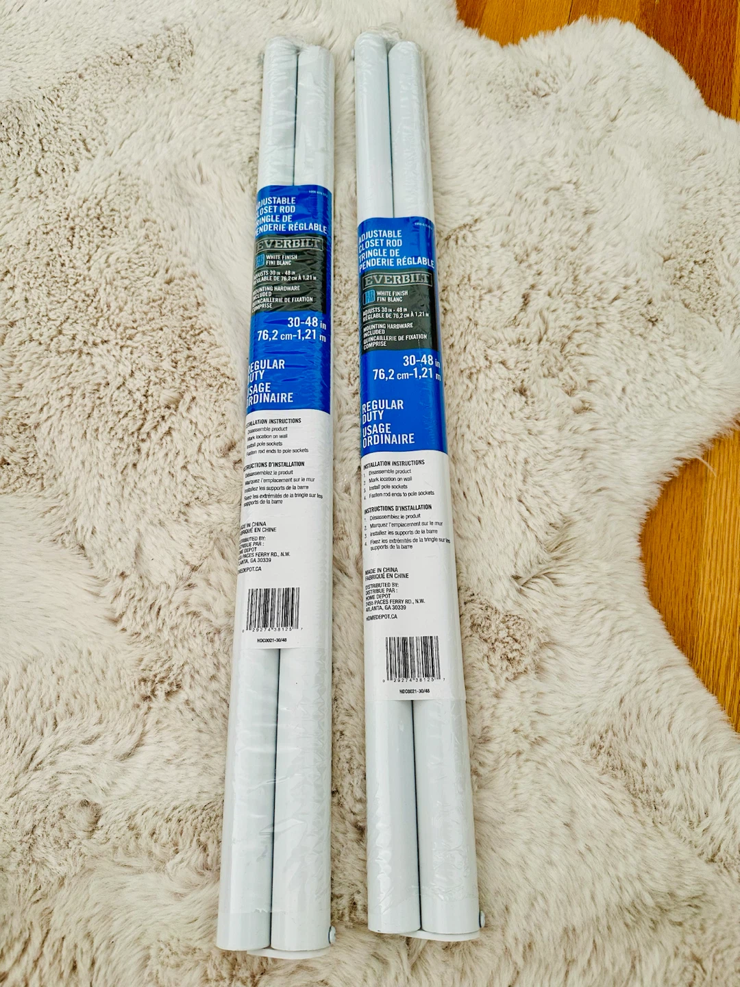 Everbilt Adjustable Closet Rod 30-48 in White - photo 3