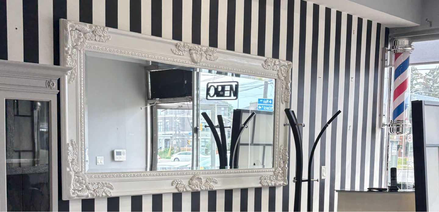 White Wall Mirror - photo 2