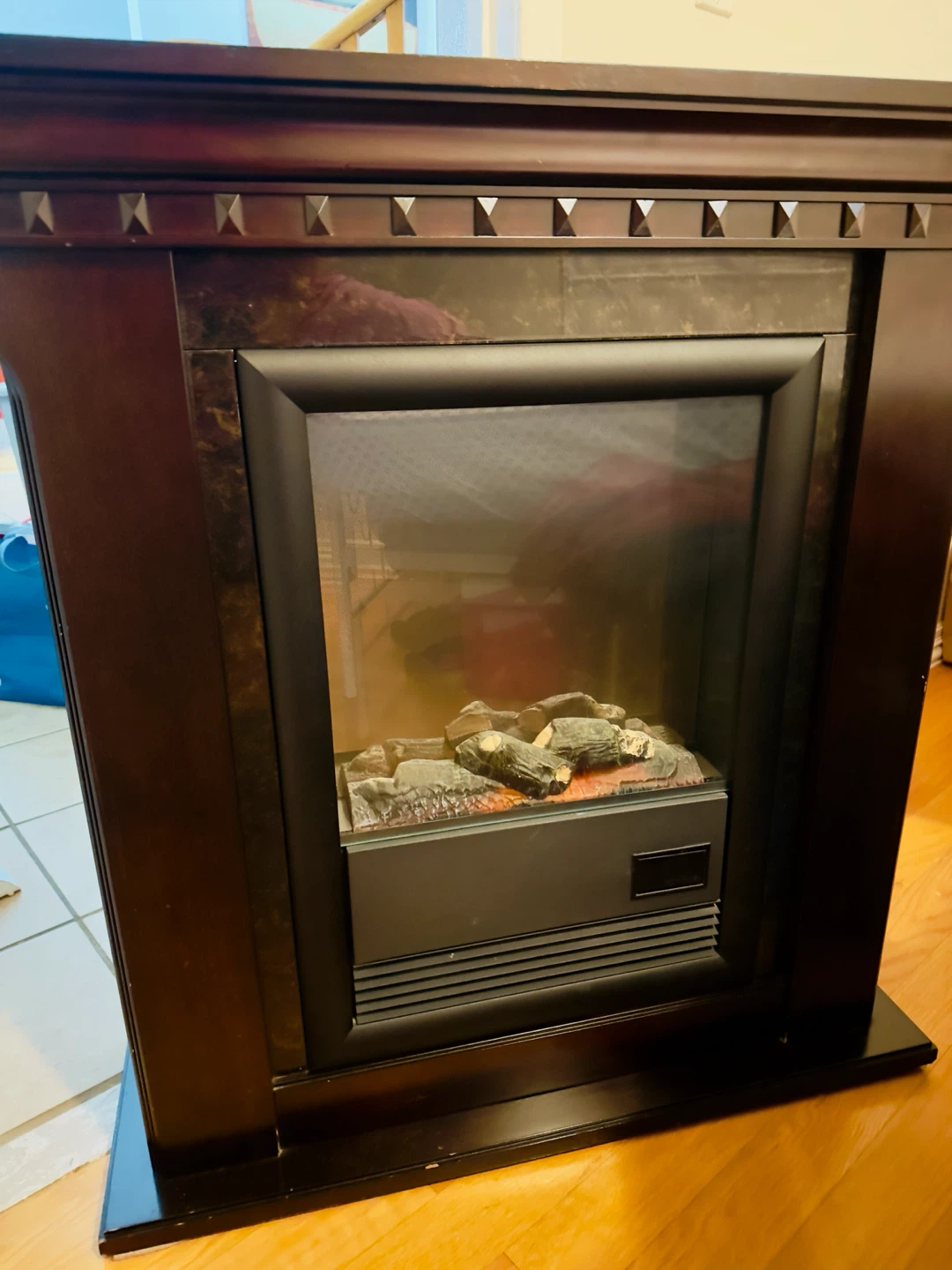 Dark Wood Electric Fireplace