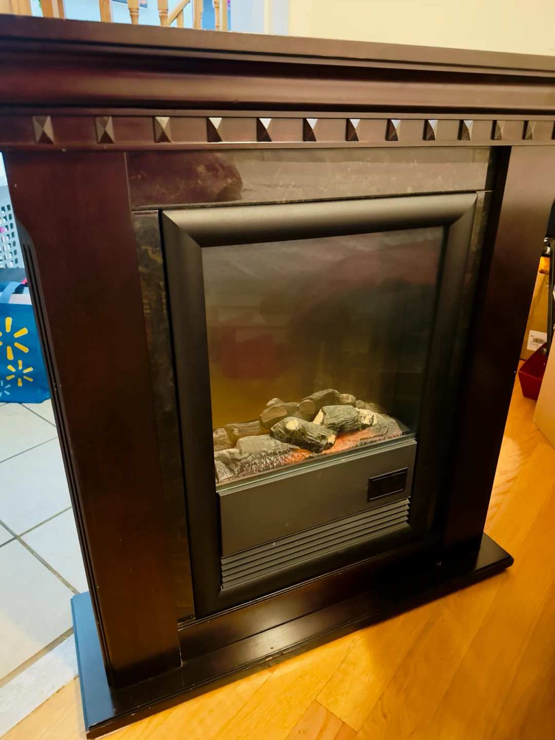 Dark Wood Electric Fireplace - photo 2