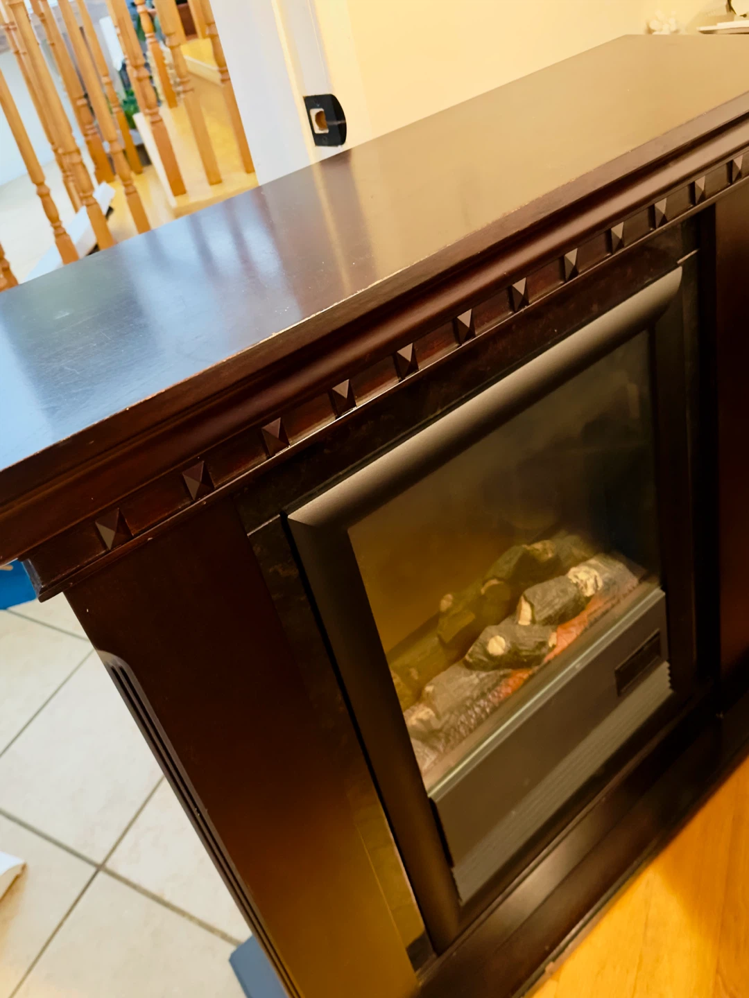 Dark Wood Electric Fireplace - photo 3