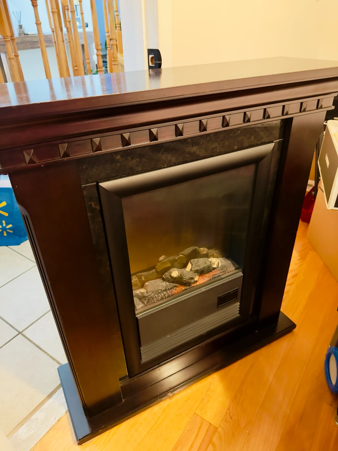 Dark Wood Electric Fireplace - photo 4