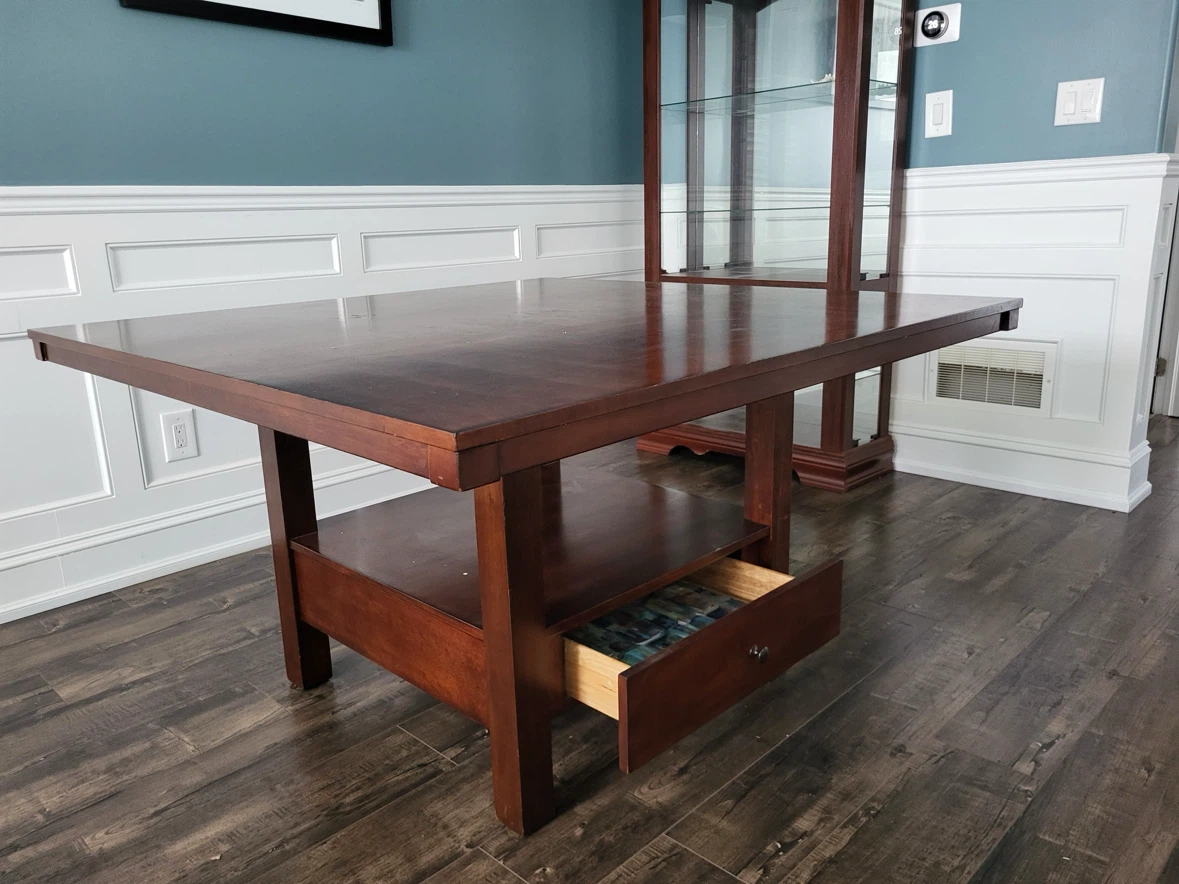 Sold wood dining table